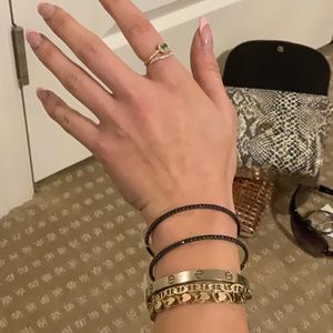 midnight blue skinny rhinestone bracelet